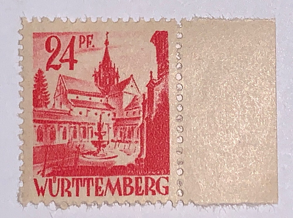 Travelstamps: Germany Wurttemberg Stamps Sg Fw8 24PF 1947 Mint OG NH