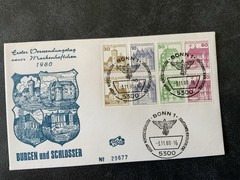 Germany 1980 #1231d, #9N391d Castle Booklets – 2 FDCs