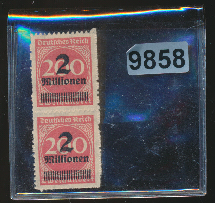 German Reich Michel Numbers # 309 BP a /309BP a III2 Mio on 200 M Rouletted.