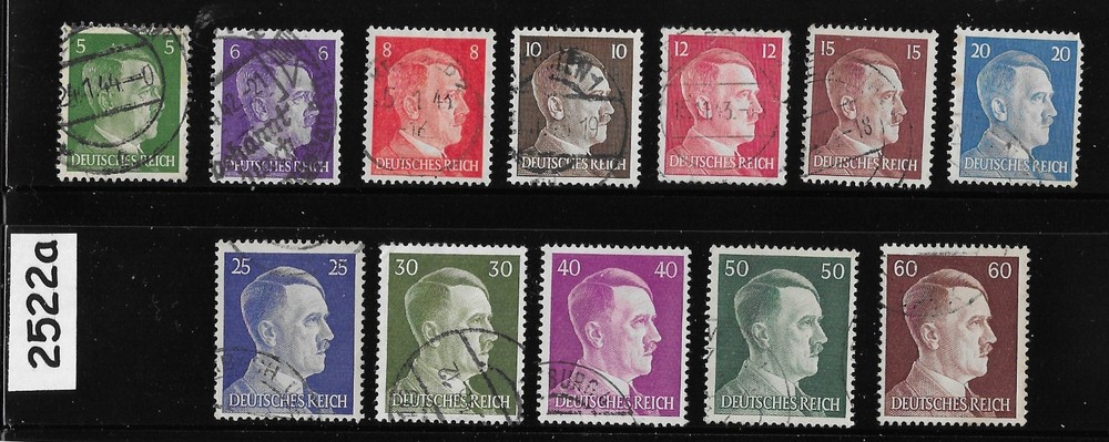 Used stamp collection 1940s Adolf Hitler Third Reich era Germany #2522a
