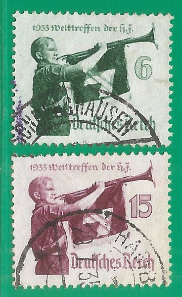 Germany Reich 1935 year , used stamps Mi # 584-585