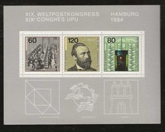 WW Souvenir Sheets…GERMANY…Sc #1420…Mint NH…1984…SCV $3.00