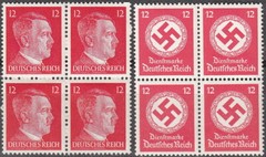 Stamp Selection Germany Block WWII 3rd Reich Hitler Official 12PF MNH