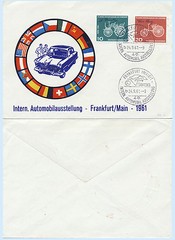 Germany 1961 #840-41 International Automobile Show Event Cover