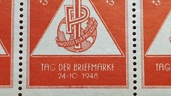 GERMANY WHOLE SHEET Tag der Briefmark 1948 MNH 3 VARIETY AMONG OTHER PHOTOS