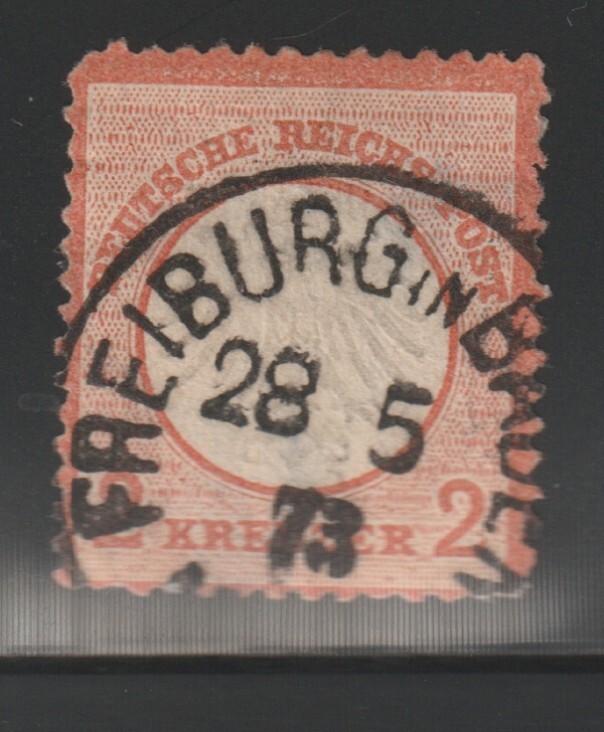 Germany 1872 Sc # 8a(2kr) Red Orange Used $285