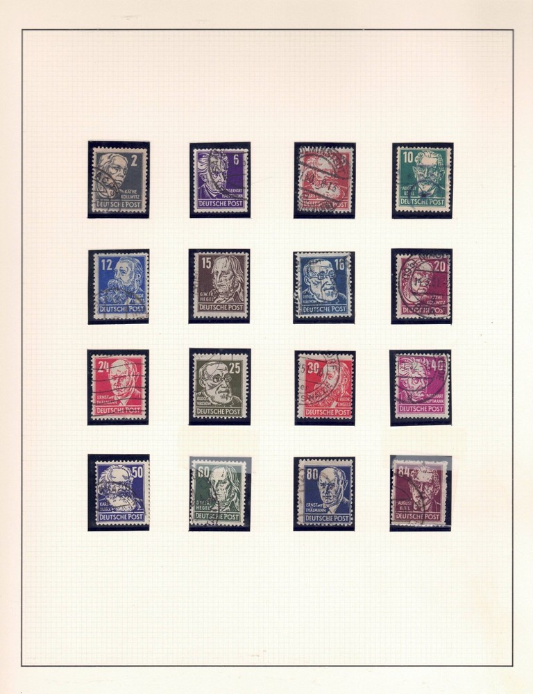 Germany – 1948 Political, Science & Artist Personalities (Used)