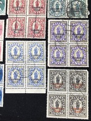 Lot of Overprint GERMANY Bavaria GERMAN EMPIRE Bayern Stamps Blocks of 4 Used