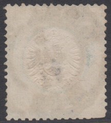 GERMANY – 1872 – ⅓ Groshen – Green – SG17 – Arms Embossed: Type B – used