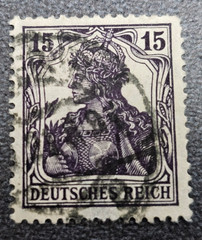 Stamp Germany Reich Germania 15 Pfennig 1920 Mi. Nr. 101 [🇩🇪39627-16]