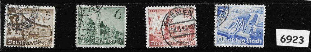 #6923 Stamp set Sc 494-497 / Third Reich Germany / 1940 Leipzig Spring Fair