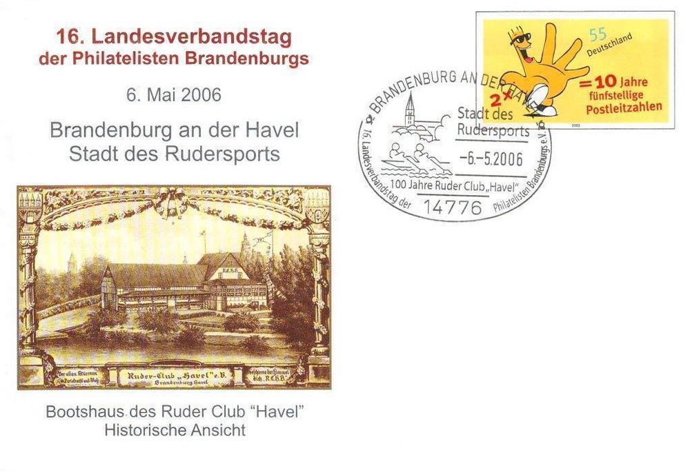 Germany: “ 16. Landesverbandstag, Brandenburg A.D.H 2006 „, Stationery, Sst