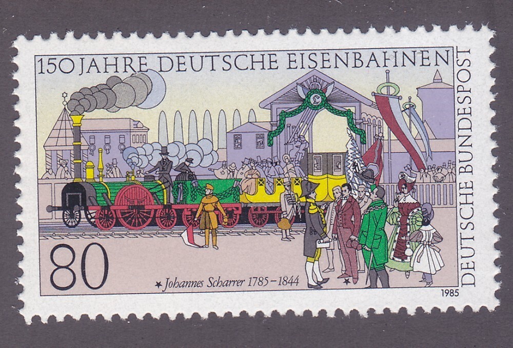 Germany 1450 MNH 1985 1st Train from Nuremberg to Furth Issue