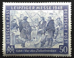 Germany – 1948 Scott 10N20 Leipzig Fair Vor den Zollschranken 50pf Blue – Stamp