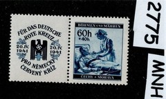 MNH stamp 1941 Sc B3 Red Cross Nurses WWII Germany Occupation of BaM #2775