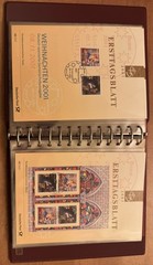 GERMANY FDS ETB 2001/24- 2001/49 27 FIRST DAY SHEETs W/ Binder Rare Set