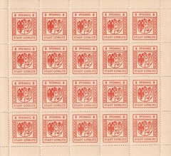 Lot Stamp Germany Mi 1-4 1945 4 Sheets Local Gorlitz White Paper Saxony MNH