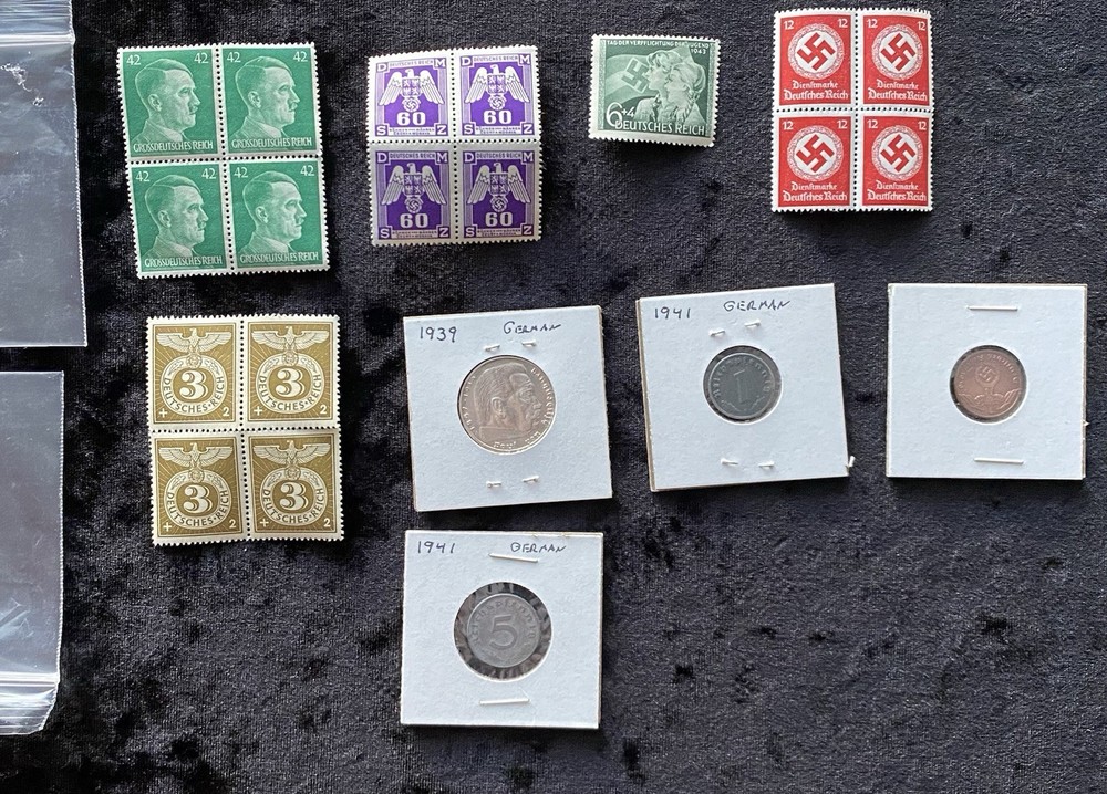 World War II stamps and coins Germany