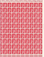 Stamp Germany 12 PF Adolf Hitler Sheet 1941 WWII 3rd Reich German MNH Faults