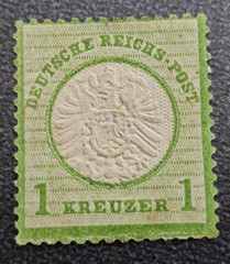 Stamp Germany Reich Brustschild Shield 1 Kreuzer 1872 Mi. Nr. 23 [🇩🇪39138-16]