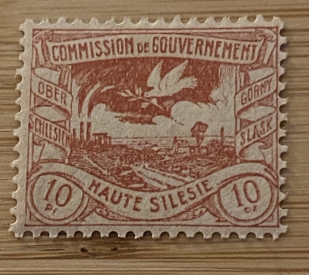 MLH/MHR 1920 UPPER SILESIA STAMP / GENERAL EDITION, DOVE OF PEACE / Mi#DR-OS 16a