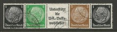 GERMANY 1939/1940, HINDENBURG SE-TENANT STRIP , USED (o)