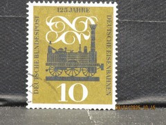 The listing:(1)1960 German railway 125th anniversary-10Pf-Postage Stamp-LH