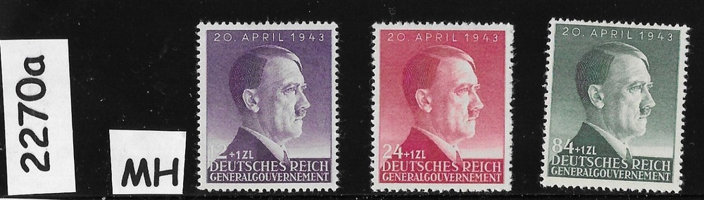 MH stamp set Hitler NB24-NB26 1943 German General Government Poland #2269a