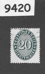 Used stamp Sc 075 German Weimar Republic 1927 Official Post WWI #9420