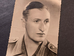 Third Reich WW2 German Army Soldier Closeup Postcard Photo Portrait RPPC 1941