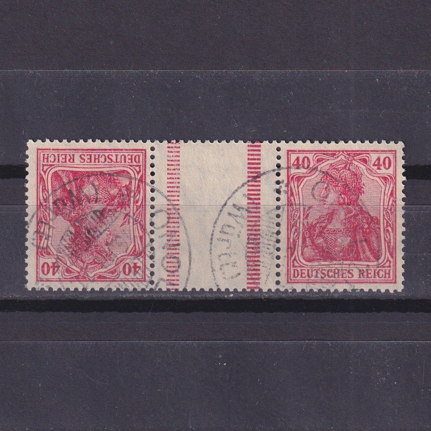 GERMANY 1921, Mi# KZ5, CV €200, Definitive combination from booklet, Used