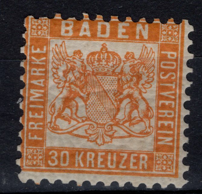 GERMANY BADEN, SC # 25a, MH, VF