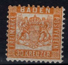 GERMANY BADEN, SC # 25a, MH, VF