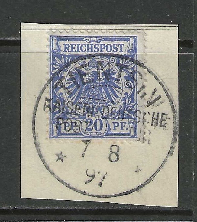 Germany 1890 offices in China 20 Pf. forerunner used TIENTSIN , $ 71.00