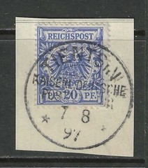 Germany 1890 offices in China 20 Pf. forerunner used TIENTSIN , $ 71.00