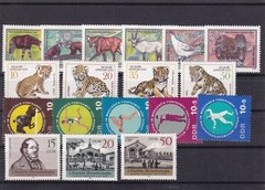 DDR MNH ** Sets (6) sports, animals, cats