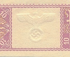Stamp Germany Revenue WWII 3 Reich War Era Cigarette Label 10RM Top Sheet MNG