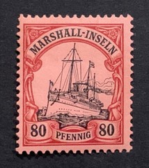 Travelstamps: GERMANY MARSHALL ISLANDS STAMPS Kaiser’s Yacht 80pf MNH OG UNWMK