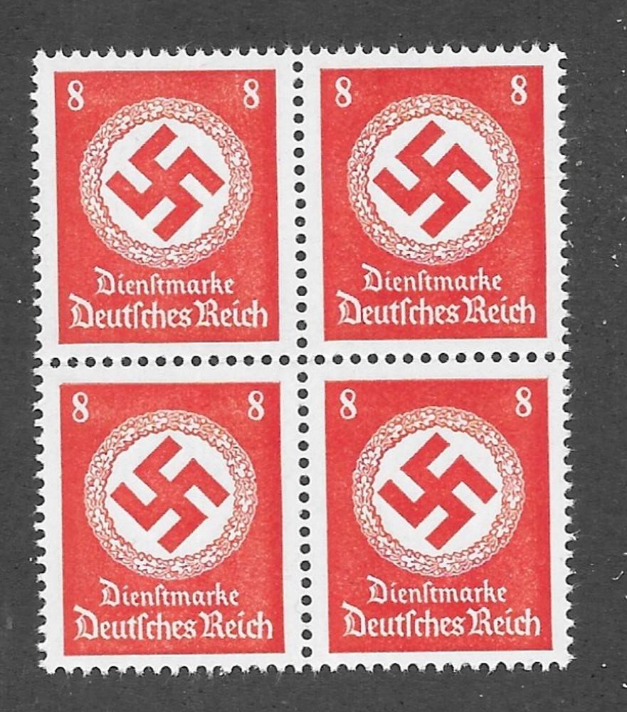 MNH stamp block 1942 issue WWII official PF08 ScO96 / Third Reich Germany 1942