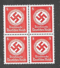 MNH stamp block 1942 issue WWII official PF08 ScO96 / Third Reich Germany 1942