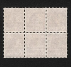 OPC 1948 Germany 6pf Bizone Inverted Band Ovpt Block of 6 Sc#601 MNG 44840