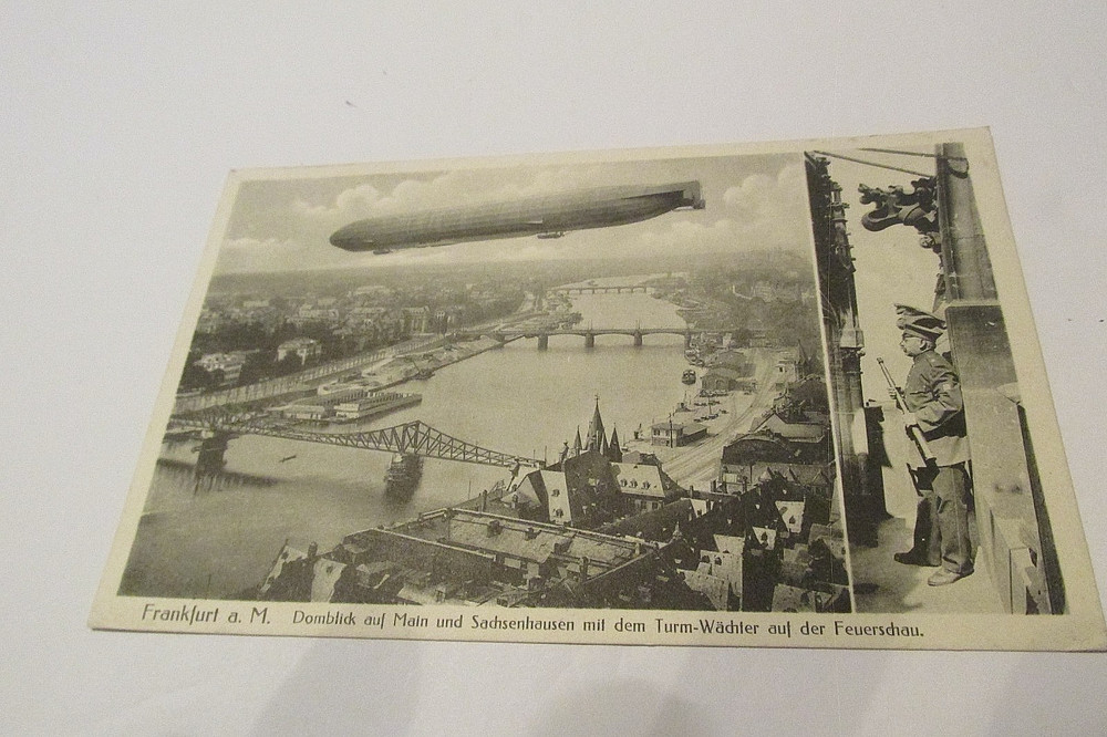 WWII German Third Reich Photo Postcards -Frankfurt a M Zepplin (1)