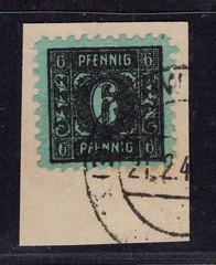 Allied occupation SBZ Michel No. 8y stamped on piece of cover, checked