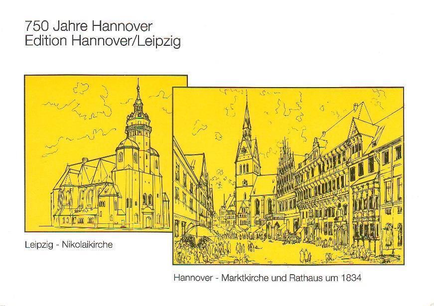 Germany: MiNr. 1491, „750 Years Hannover“, Folding Card of the OPD