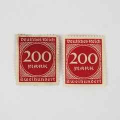 Lot Of 8 Germany 100/200/300/400/1000 Mark Stamps 1920s Hyperinflation