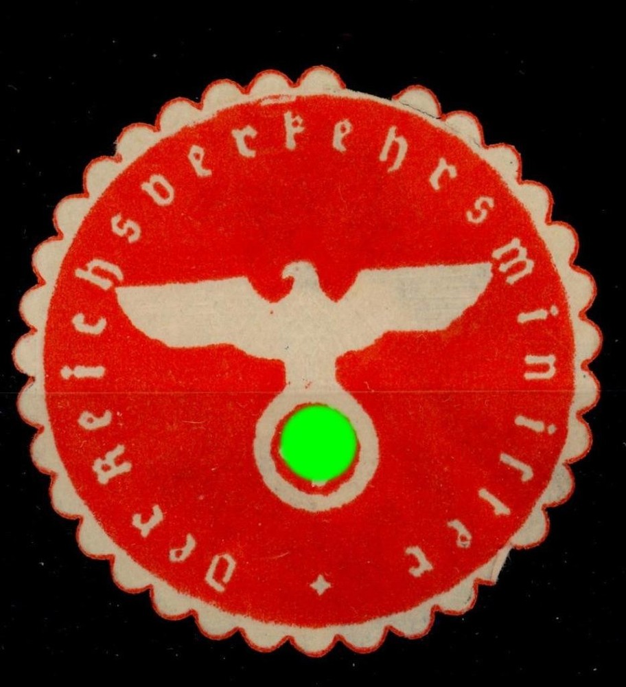 Germany Nazi era letter seal Reichsverkehrsminister