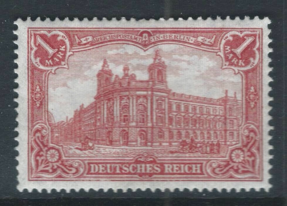GERMANY 1905 SG91A 1m bright rose-red wmk Lozenges 26×17 perf holes m/m Cat £110