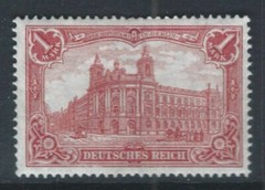 GERMANY 1905 SG91A 1m bright rose-red wmk Lozenges 26×17 perf holes m/m Cat £110