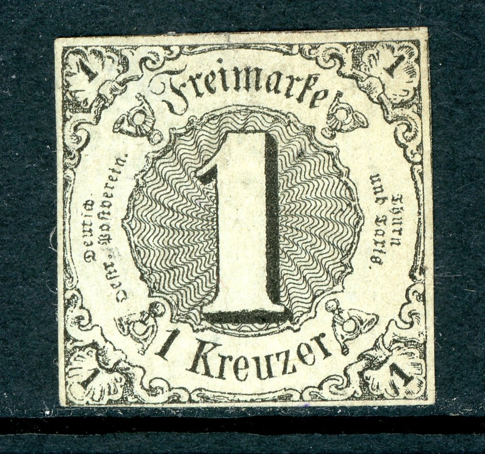 Germany States 1852 Thurn & Taxis Southern Dist 1 Kr Lt Grn Sc #42 Mint O756