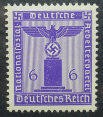 Nazi Germany Third Reich Eagle Stamp 1942 WW2 Issue Reichspfennig Rare Artifact